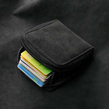 Sürücü lisans sahibi Alcantara Süet kart çantası Araba Sürüş Belgeleri İçin İş KİMLİK Pasaport Kartı Cüzdan
