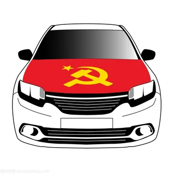 URSS logo merkezi bayraklar araba Kaputu kapağı bayrakları 3. 3x5ft / 5x7ft %100 polyester, araba kaputu afiş