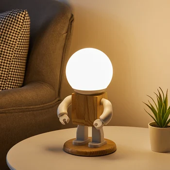 Iskandinav masa lambası Erkek Başucu Modern Robot Masa Aydınlatma Oturma Odası Başucu Dekorasyon Okuma gece Uyku Lambası çocuk ışıkları