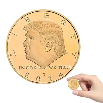 Trump hatıra parası 2024 ABD Başkanı Hatıra Kaydet Amerika Tekrar Destekçileri Mücadelesi Coin Altın Kaplama Sikke Hediye