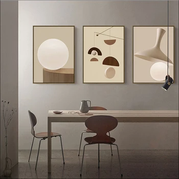 Modern Basit ve Soyut Poster, Geometrik Grafik Baskı Tuval Boyama, Çizgi Sanatı Asılı Boyama Dekoratif Boyama Mod