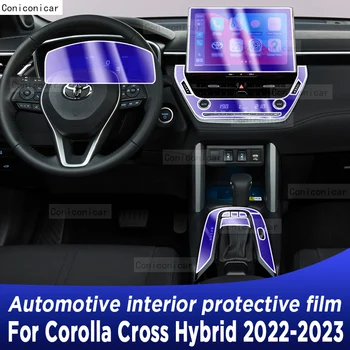 Corolla Cross Hybrid 2022-2023 Şanzıman Paneli Navigasyon Ekran Otomotiv İç TPU koruyucu film Anti-Scratch Sticker