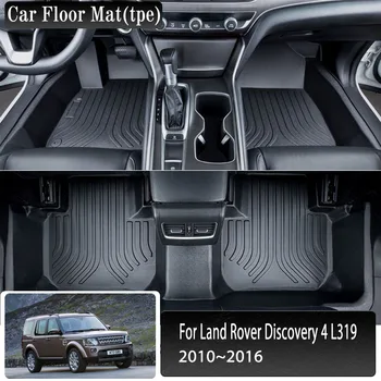 TPE Araba Kat Mat Land Rover Discovery 4 İçin L319 LR4 2010~2016 Lüks Deri Su Geçirmez Ayak Pedleri LHD Halı Oto Aksesuarları