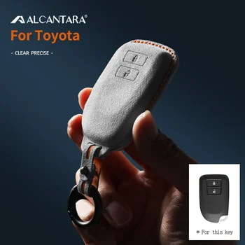 Alcantara Araba Anahtarı Durum Toyota Toyota YARiS İçin CVT Süet Kapak Uzaktan fob dış kapak Cilt Anahtarlık Tutucu Koruyucu