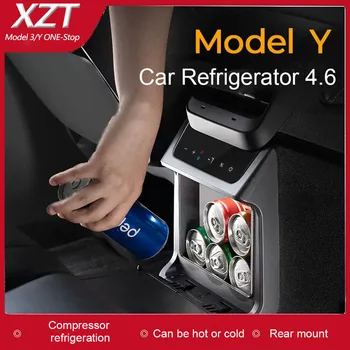 Gövde Araba Buzdolabı Kompresörü Soğutma Buzdolabı Aksesuarları Mağaza Seyahat Buzdolabı Tesla Modeli Y 2019-2023
