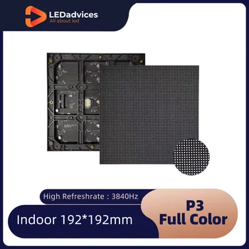 P3 Sıcak Satış Tam Renkli SMD1515 192x192mm LED Modülü Kapalı Video Ekran Duvar 3840Hz Kiralama Sabit Kurulum Ekranı