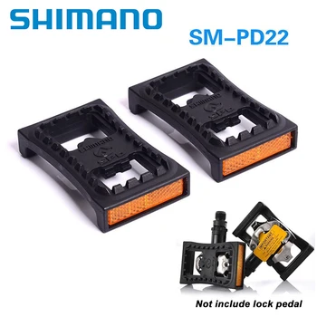 Shimano SM-PD22 Koç Boynuzu SPD Düz Adaptör Kendinden Kilitleme Pedalı MTB Bisiklet PD22 Reflektör PD-M520 M540 M780 M980 M970 M770