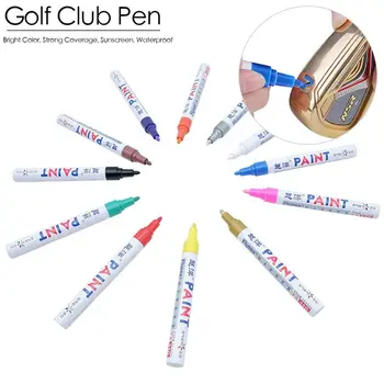 12 Adet / takım Renkli Golf Aksesuarları Su Geçirmez Kaplama Güç Golf Kulübü Kalem Akrilik Ressam Mürekkep Kalem Renk Değiştiren Kalem