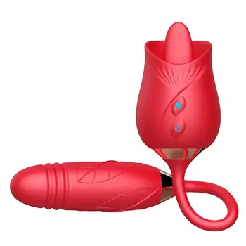 Vibratör Kadınlar için G-spot Yalama Yapay Penis Klitoris Meme Stimülatörü Oral Dil Pussy Vajina Seks Oyuncakları Kadınlar için Kadın Mastürbasyon