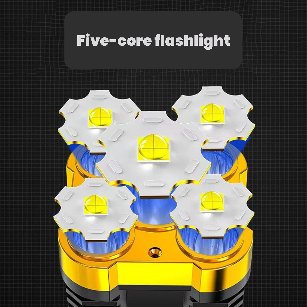 Açık Hava Etkinlikleri için Dört / Beş Çekirdekli LED Projektörler El Feneri Su geçirmez Acil Durum Lambası