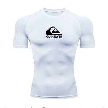 Erkek tişört Koşu Spor T Shirt Erkek Sıkıştırma Spor Üst Tee Hızlı Kuru Sıkı Eğitim Spor Spor koşu tişörtü Erkekler Jersey