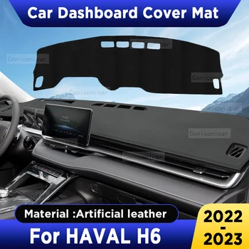 HAVALI H6 2022 2023 Araba Dashboard Kapak Mat Dash Kurulu Güneş Gölge Pad Anti-UV Suni Deri güneş geçirmez Aksesuarları
