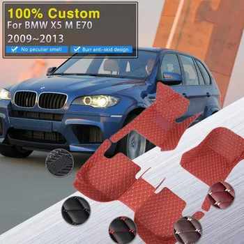 Araba Paspaslar BMW X5 M E70 2009~2013 Lüks Deri Mat Kapakları Halı Koruyucu Halı Oto İç Parçaları Araba Aksesuarları