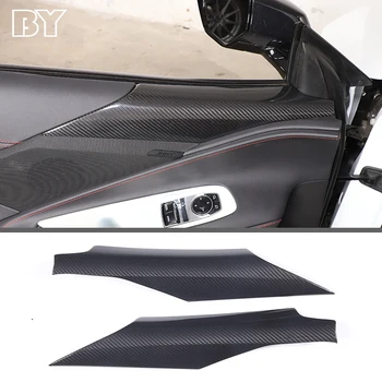 100 % Gerçek Karbon Fiber Ön Hoparlör Kapağı Paneli Corvette C8 Z06 Z51 Stingray Coupe Cabrio 2020-2022 İç Aksesuar