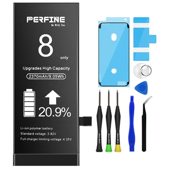 Perfine i8 Pil 2370 mAh 0 döngüsü Li-Polimer Dahili Pil için İphone8 A1863 A1905 A1906 ile Telefon Onarım ToolKit