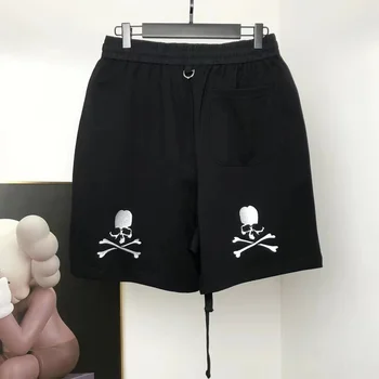 2023 Beyni Japonya Spor Şort Çift Kafatası Desen Bağcıklı Yaz MMJ erkek Siyah rahat pantolon