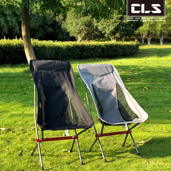 CLS Yeni Açık Katlanır Sandalye 6061 Alüminyum Alaşımlı Yüksek Ay Sandalye Taşınabilir Kamp Balıkçılık Sandalye Eğlence plaj sandalyesi sırtlı sandalye