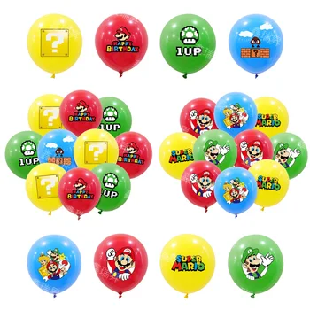 Süper Mario Bros kauçuk Balonlar Oyunu Tema Parti Dekorasyon Oyunu Karakter Fotoğraf Prop Doğum Günü Parti Malzemeleri Yılbaşı Hediyeleri