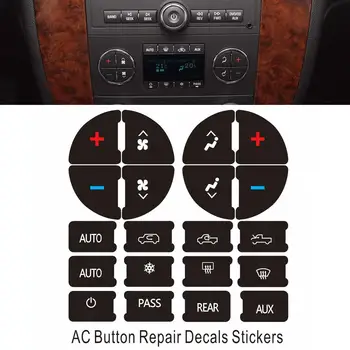 Kontrol Düğmesi Çıkartması Kolay Kurulum Anti-korozif Düğme Dash Onarım Sticker AC Sticker Düğme Sticker Çıkartması O2L9