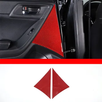 2013-2018 Subaru Forester için yumuşak karbon fiber araba arka kapı iç dekorasyon paneli sticker araba koruma aksesuarları 2 Adet