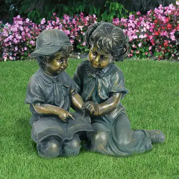 Alp Corporation Kız ve Erkek Okuma Heykeli Seti, 2 Heykel İçeriraçık bahçe heykeli