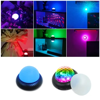 2 İn 1 dekoratif ışık USB şarj RGB disko projektör lambası taşınabilir ses aktif Bar kulübü için doğum günü partileri