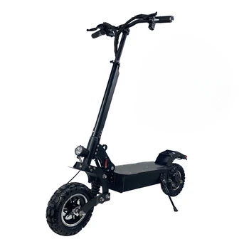 Iki Tekerlekli Yetişkin Kullanımı Arka Tekerlek Çıkarılabilir Pil Off Road Elektrikli Scooter Yüksek Hızlı Siyah 11 İnç 48V 1200w Elektronik