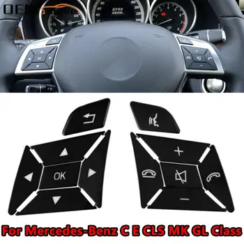 Mercedes-benz SLK Sınıfı için R172 2011 2012 2013 2014 2015 12 Adet Araba Parçaları Yedek direksiyon Düğmesi Kitleri Dekorasyon Trim