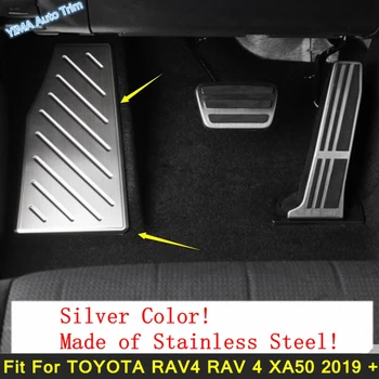 Footrest Sol Ayak İstirahat Pedalı Paneli Kalıp Kapağı Trim TOYOTA RAV4 RAV 4 XA50 2019-2023 Otomatik Paslanmaz Çelik Aksesuarlar