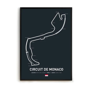 Duvar Dekorasyonu F1 Imola Monaco Parça Devre Posteri Dekoratif Baskılar duvar tablosu Tuval Dekor Odası Sanat Posterleri