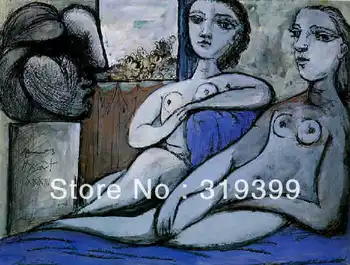 Keten tuval üzerine yağlıboya Üreme, nü-ve-büstü-1933 tarafından pable picasso, Müze Kalitesi, Ücretsiz hızlı kargo, El Yapımı