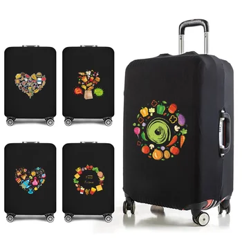 Seyahat Essentials Çanta ve bavul kılıfı Gıda Baskı tekerlekli çanta için 18-32 İnç Seyahat Aksesuarları Carry-ons Bagaj Kapakları