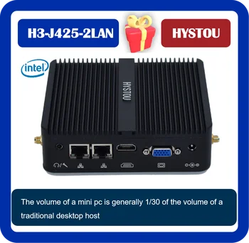 HYSTOU Sıcak Satış Celeron J4125 DDR4 8 GB RAM 128G SSD Stok 4 K Windows 10 Fansız Endüstriyel Masaüstü Bilgisayar Mini PC