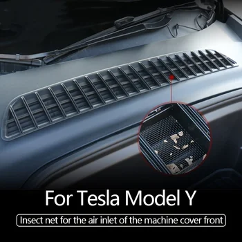 Tesla Modeli Y Böcek geçirmez hava girişi Snap-in koruma kapağı ABS hava girişi Orta Net Kapak Modifikasyon Aksesuarları