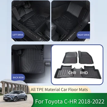 RHD Tam Surround Araba Su Geçirmez kaymaz Paspaslar Koruyucu Astar Ayak Pedleri Halı Toyota C-HR CHR AX10 2018~2022 2021