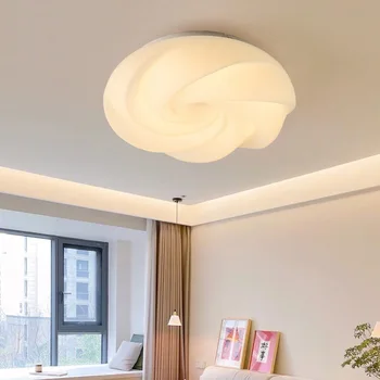 Tam spektrumlu tavan lambası yaratıcı kişilik krem rüzgar led göz koruması basit modern oda yemek odası ana yatak odası