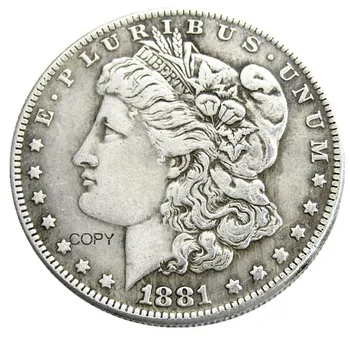 ABD 1881 Morgan Dolar Gümüş Kaplama Kopya Para