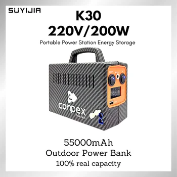 K30 55000mAh Taşınabilir Enerji Depolama 200Wh 3.2 V LiFePO4 Mobil Güç Kaynağı Telefon Drone için Dizüstü Kamera Mini Fan Kamp