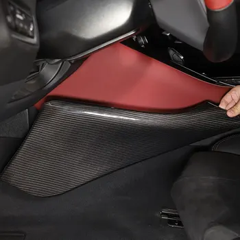 Toyota GR Supra için MK5 A90 2019-2023 Gerçek Karbon Fiber Araba Sürücü Dizlik Paneli Kapak Trim Sticker Araba Aksesuarları