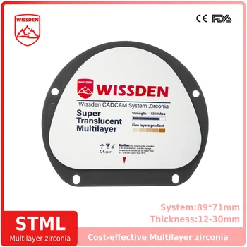 Wissden Çok Katmanlı Diş Zirkonya Disk Diş Hekimliği Malzemeleri STML 71,12-30mm CAD / CAM Sistemi Protez Taç