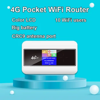 4G SIM kart WİFİ yönlendirici renkli lcd ekran lte modem Sım Kart cep MİFİ hotspot 10 WiFi kullanıcıları dahili pil taşınabilir WiFi