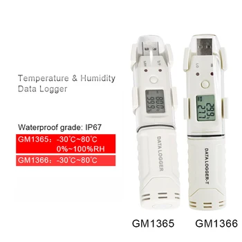 Dijital Nem Sıcaklık Veri Kaydedici GM1365 USB Termometre Higrometre Kaydedici-30~ + 80 Santigrat 0 ~ 100 % RH Sıcaklık Otomatik Depolama