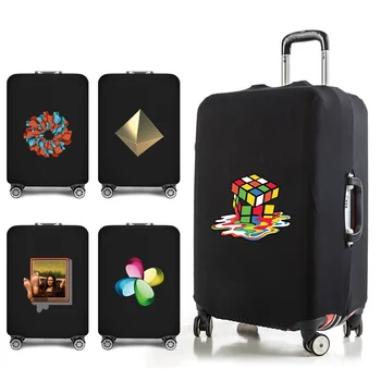 Seyahat Essentials Çanta ve bavul kılıfı için 18-32 İnç 3D Baskı tekerlekli çanta Seyahat Aksesuarları Carry-ons Bagaj Kapakları