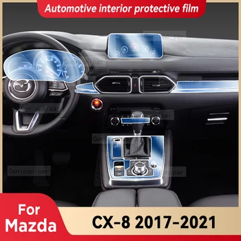 Mazda için CX-8 CX8 2017-2021 Araba İç Şanzıman Paneli Anti-Scratch Koruyucu Kapak Tamir Şeffaf TPU Film Aksesuarları