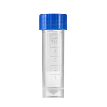 200 Adet Mezun Flakon Saklama Kabı Test Tüpleri 5ml Plastik Mavi döner kapaklı şişeler