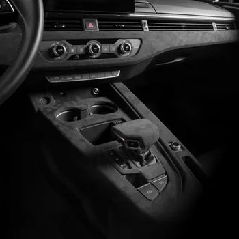 Audi için A4, A5 2017 2018 2019 2020 2021 2022 Alcantara İç Mekanlar Vites Kolu Yaka Konsol Dashboard Kol Dayama Kapağı Pad
