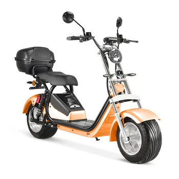 motorsiklet Yetişkin için iki tekerlekli 1500w 2*60v 20ah pil elektrikli motosiklet citycoco scooter gövde ile