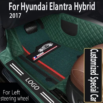 Hyundai Elantra için Hibrid 2017 Araba Paspaslar Özel Halılar Ön Arka Floorliner Oto Iç Aksesuarları Kilim