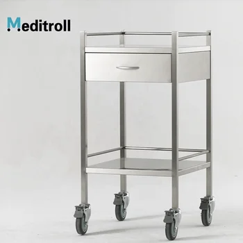 Meditroll MT01 Fabrika Hastanesi Alet Arabası Çelik Trolly