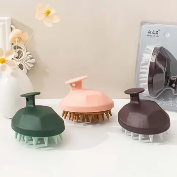 Fırça Başlığı Duş Silikon vücut fırçası Banyo SPA Kafa Yıkama Fırçası Saç Yıkama Tarağı Şampuan Fırçası Saç Derisi Masaj Fırçası